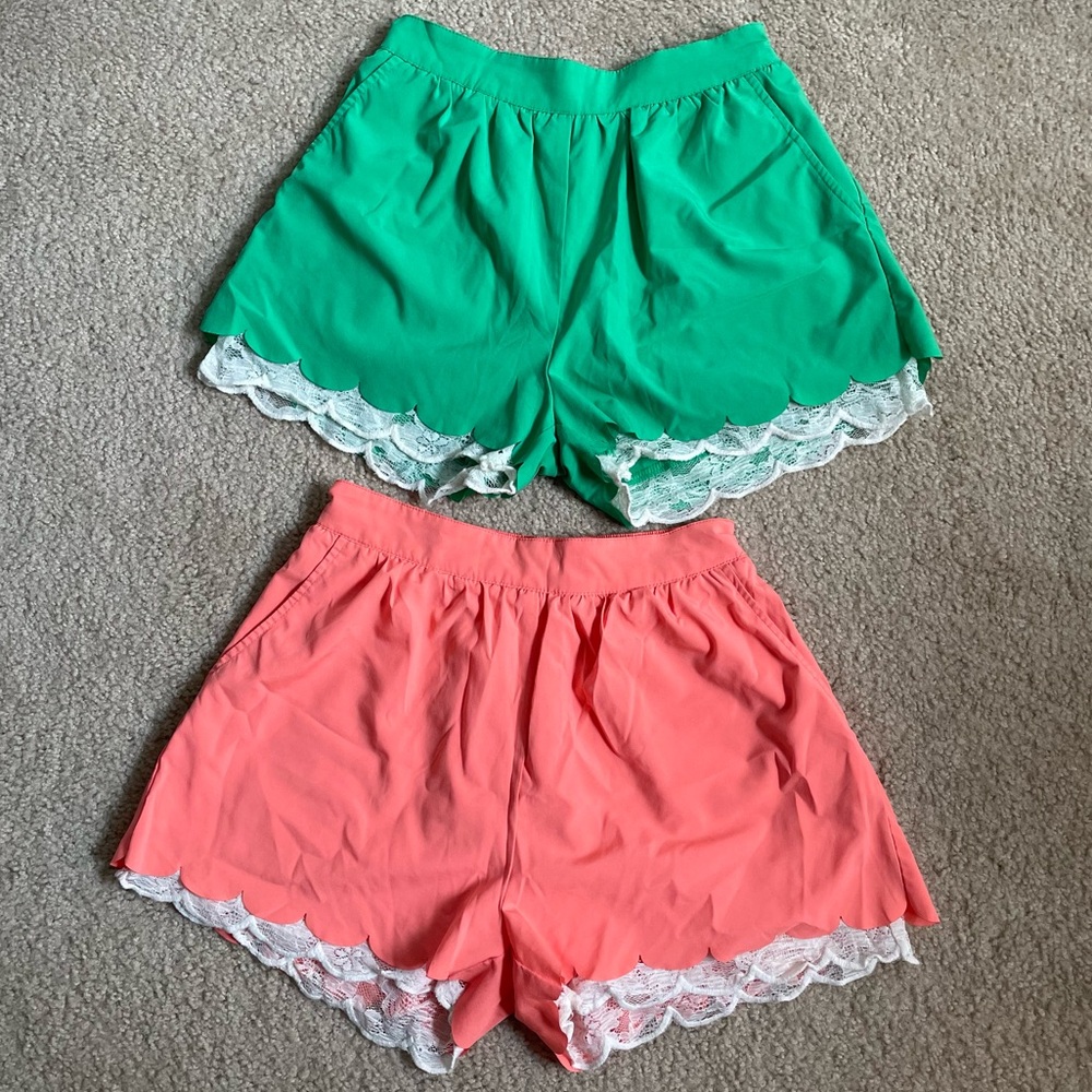 Fabric Lace Trimmed Shorts Bundle